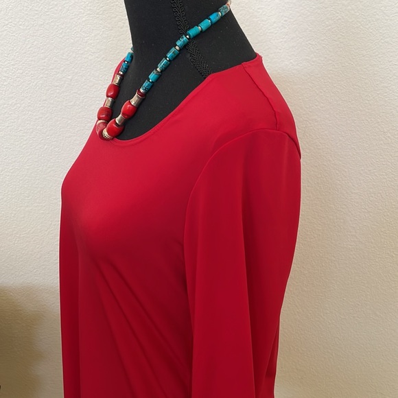 Slinky Brand Long Sleeve Red Tunic Size S - Picture 3 of 6